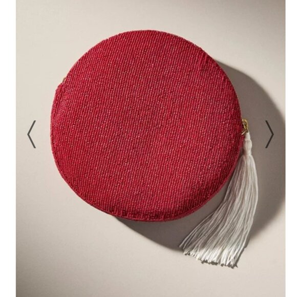 Anthropologie Holiday Monogram Embellished Pouch - Letter E - NWT - Picture 4 of 4